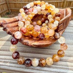 Hematoid Quartz Golden Healer Gemstone Bracelet 10mm